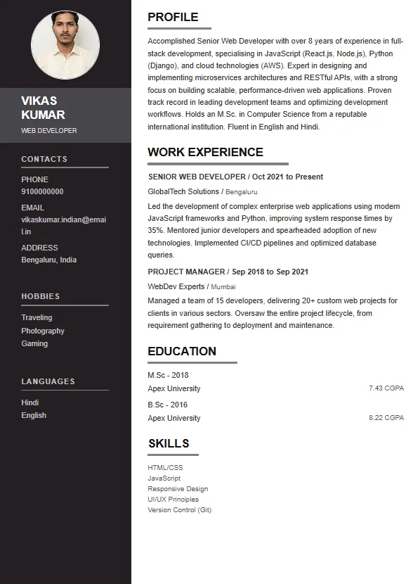 Premium Resume Template 2